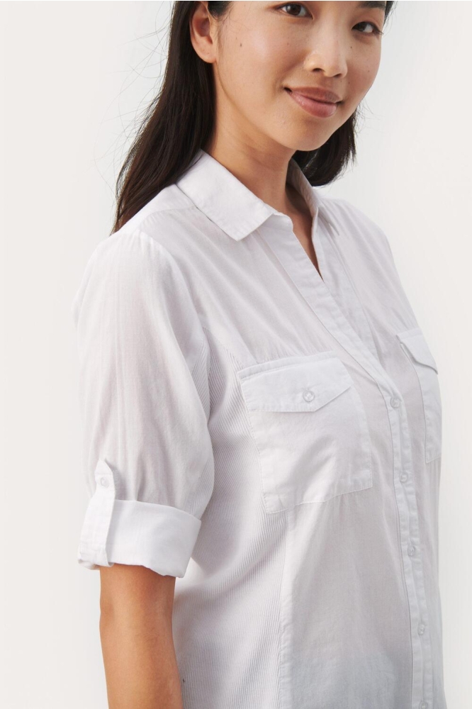 CORTNIA PW SH BLOUSE 30305975 110601 BRIGHT WHITE